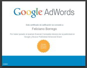 Mi certificación oficial de Google AdWords